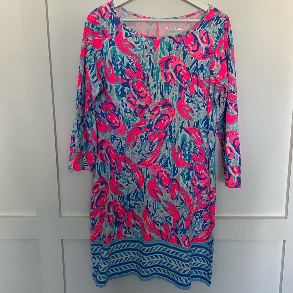 Lilly Pulitzer Cosmic Coral Cracked Up Marlowe Dress Size Medium